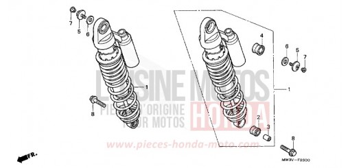 KISSEN, HINTEN (1) CB750F2X de 1999